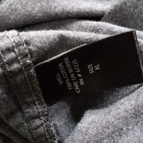 Dk Grey 100% Cotton Long Sleeved Mens Shirt Sz XL - Picture 8 of 8